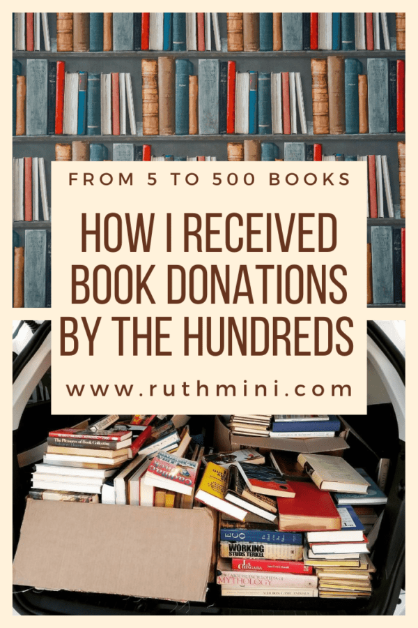 500 Books: How To Get Massive Book Donations • RUTHMINI.COM